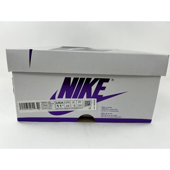Nike Air Jordan 1 High OG Court Purple Women's Size 11.5 Men's Size 10 Sneakers - Picture 4 of 12